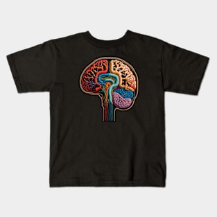 Brainatomy Embroidered Patch Kids T-Shirt